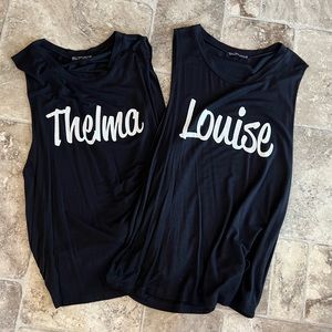 Thelma & Louise tank tops, size small.